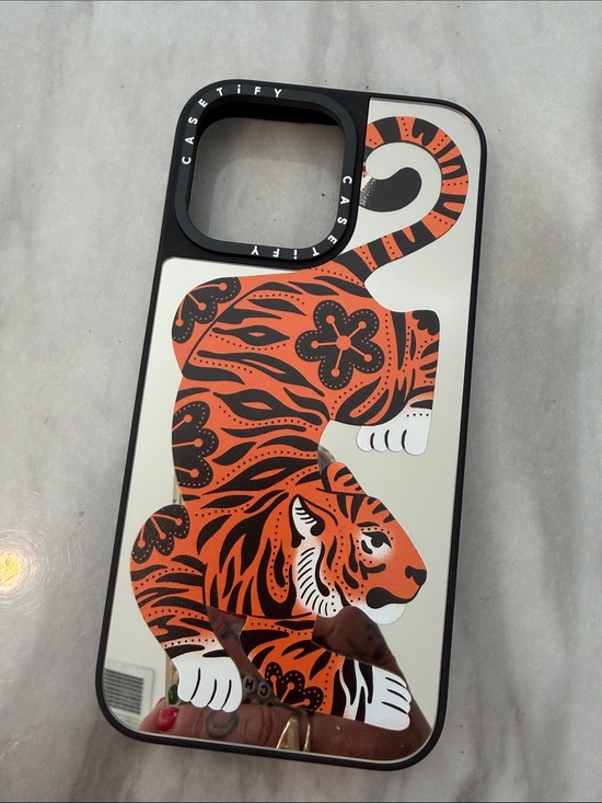 Casetify Accessories - NWOT Casetify Tiger Mirror iPhone Case - Orange & White 14 pro max